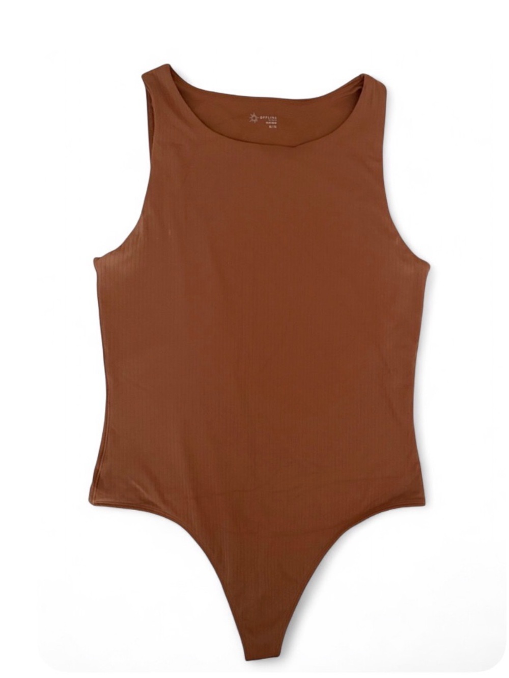 Offline by Aerie Real Me Ribbed Bodysuit Brown XL
